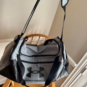 Under Armour Black and Gray Duffel Bag